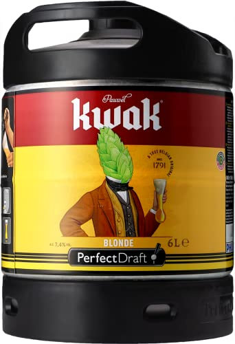 PerfectDraft Fût 6L - 5 euros de consigne inclus - Fût pour tireuse à bière (Kwak Blonde)