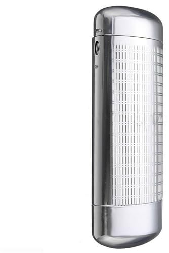 HIQIU Tragbar Hartschalen Brillenetui Metall Aluminium Aluminiumbox Brillenetui Hardcase Silber