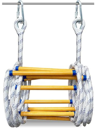 YYingYYue Rope Ladder Fire Ladder Escape Ladder Emergency Ladder Multi-Purpose Ladder Fire Ladder with Hook for Fire Ladders And Balm,8m