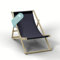 HAGO Liegestuhl Anthrazit Liege Stuhl Strand Strandliege Sonnenliege Gartenliege Klappstuhl Lounge Chill 1 Stück