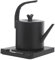 MEHOOSPVN Edelstahl Wasserkocher mit Temperatureinstellung, Teekocher Elektrisch mit Temperaturanzeige, 304 Rostfreier Stahl 24h Warmhaltefunktion, Trockenlaufschutz, Coffee Kettle, 1L, 1000W, Schwarz