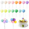 RobLuX 48 Stück Tortendeko Kugeln Torten Deko Mini Luftballons Cake Topper 15 Farben Colourful Balloons Cake Topper Geeignet für Tortendeko Mädchen die Dekoration von Hochzeits- und Geburtstagstorten