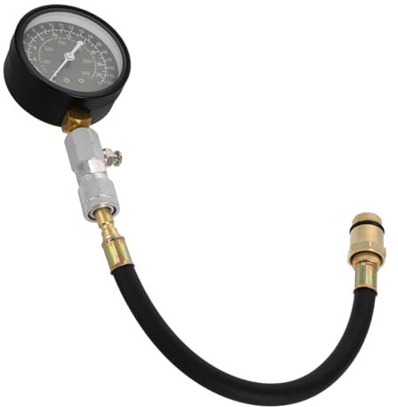 Didiseaon Tester Compressione Motore Misuratore Pressione Gas Adattatore Test Compressione Manometro Kit Manutenzione Meccanica