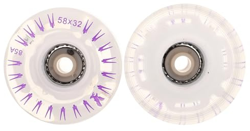 Warmhm Roues de Patins à roulettes LED PU 2pcs pour Patins Quad et Skateboard, Glisse Fluide, Adaptées Intérieur et Extérieur, Accessoires Lumineux