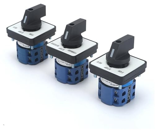 1 pz 64x64MM Pannello di montaggio Terminale a 8 pin 2/3/4/5 posizioni Interruttore di commutazione universale 660V 25A Interruttore selettore a camma rotante a scatto(0-1-2-3-4)