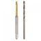 sourcing map M2 x 0.4 Spiral Point Thread Tap and 1.6mm Drill Bit Set, Metric Titanium Plated Cobalt High Speed Steel Machine Screw Thread Tap Threading Tool