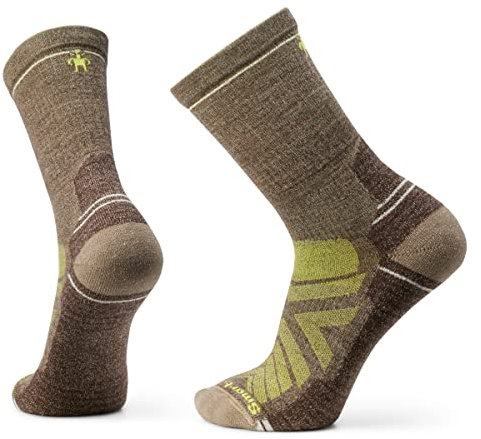 Smartwool Hike Light Cushion Crew Socks, MILITARY OLIVE-FOSSIL, Large
