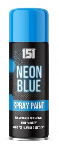 Classic Signature - 4 x Blue Neon Spray Paint 400ml 151 Fluorescent Bright Aerosol Extra Bright Graffiti (Banksey) Paint Assorted Colour