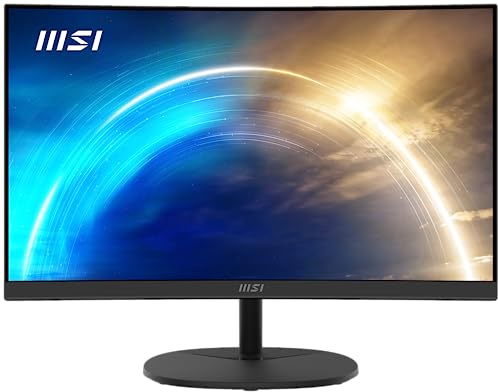 MSI Pro MP2412C Écran Bureautique 23.6 Full HD - Dalle VA 1500R, 1920x1080, 100Hz, Confort Oculaire, Montage VESA, Haut-Parleurs Intégrés, DisplayKit - HDMI 1.4b, DisplayPort 1.2a
