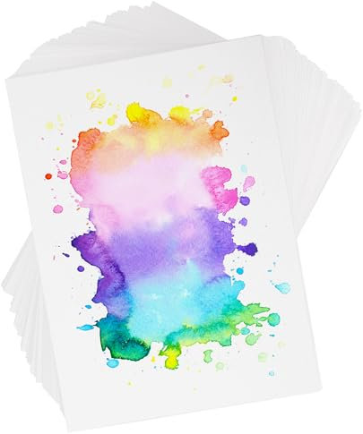 JIANTA 130 Blatt Aquarellpapier, 300 g/m² Aquarellblock, 10,2 x 15,2 cm Aquarellkarton, Aquarellpapier Postkarte für Kinder, Studenten, Erwachsene, Künstler Malen & Zeichnen (10,2 x 15,2 cm)