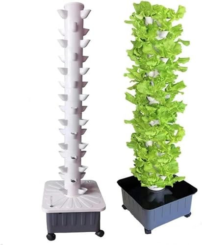 GLFNB GFF Kits de Culture hydroponique, Kit de Culture hydroponique d'intérieur, système de Culture de Tour hydroponique sans Sol, Jardin de Tour aéroponique Verticale à 45 Trous pour Herbes, Frui