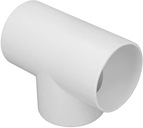 3 Way Duct Connector PVC T Shape Round Pipe Fitting T Joint 3 Holes Hose Adapter Splitter for Exhaust Fans Dryer Vent Covers Vent Sealing (4 Inch)