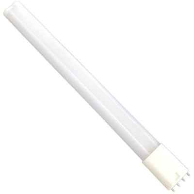 KAKAK Bombilla LED de tubo horizontal luminoso de 360°, 12 W, 2G11, tubo de barra de 4 pines, aluminio, 320 mm para el hogar, el garaje y el almacén(Natural White 4000K)