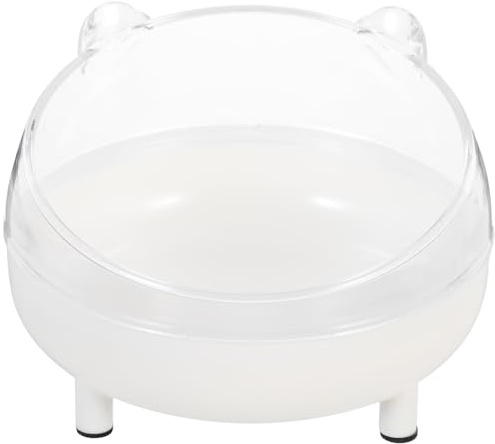 ibasenice Bain de Sable Transparent pour Hamster et Petits Animaux Bac de Toilette et Bain Facile à Nettoyer et Accessoire Pratique pour Cage et Habitat