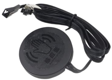 Sarini - Interruptor de sensor táctil (12 V, regulador para barra luminosa, lámparas de mesa, lámparas de gabinete, sensibilidad al tacto gracias a la madera, interfaz Du-Bridge (negro)
