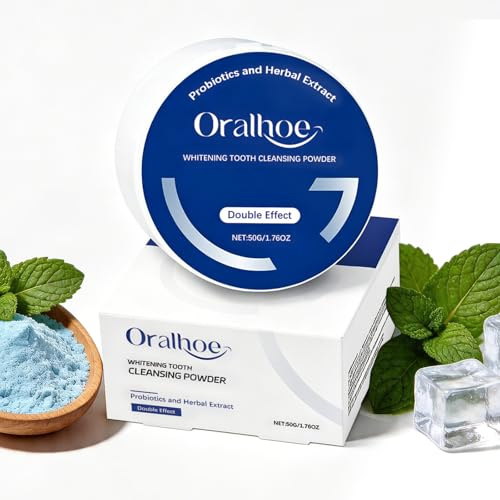Blanqueador Dental Profesional,Polvos Blanqueadores Dientes,Blanqueamiento Dental Eliminación Profunda de Manchas,Eficaz Para Fortalecer Dientes y Encías,Suave Para Dientes Sensibles(Azul)