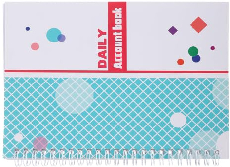 GLEAVI Livre de Caisse, Carnet de Factures, Reliure Spirale, Papier et Métal, Portable, Suivi des Dépenses et Gestion Financière, pour Bureau et Usage Personnel, Étudiants et Freelances