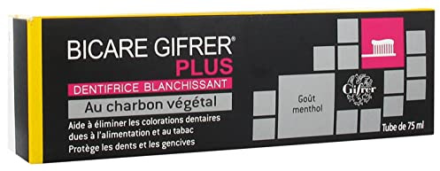 Gifrer Bicare Gifrer Plus blekande tandkräm med växtbaserat träkol 75 ml
