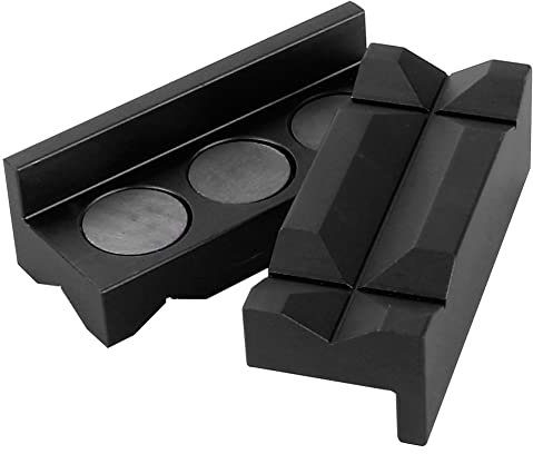 Mors De Protection,iSpchen 2 Pièces MâChoires D'étau Magnétique Rotection D'étau Magnétique Mors De Protection pour éTau Mordache pour étau Tampons à MâChoires Protection De La Mâchoire étau