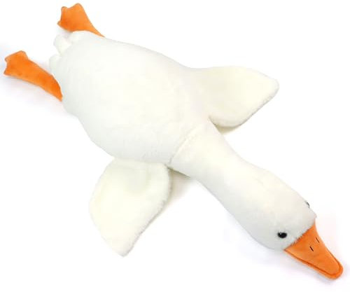 Waslary 130cm Kawaii Tier Plüsch Große Gans Kuscheltier Plüschtiere XXL Ente Umarmung Kissen Flauschig Weich Cute Adorable Geburtstag Weihnachts Geschenk für Kinder