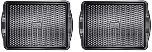 Prestige, Aerolift, Large Roasting Tray Non Stick, Cushion Base, Fridge Freezer and Dishwasher Safe, Carbon Steel, Internal Dimensions 37 x 28 x 2 cm, 11 x 15 Inch (Pack of 2)