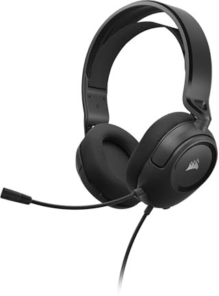 Corsair HS35 v2 Multi-Plateforme Filaire Casque Gaming – Microphone Flexible et Omnidirectionnel – Connectivité Universelle Jack 3,5 mm – PC, Mac, PS5, PS4, Xbox, Nintendo Switch, Mobil – Carbone