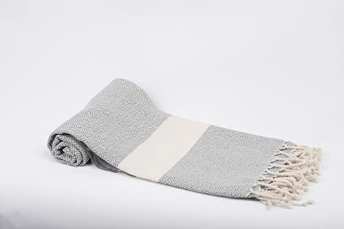 Toalla de playa auténtica turca Hammam Peshtemal de secado rápido, absorbente y ligera, para baño, gimnasio, yoga, natación, camping, sauna, spa, picnic y playa, 100 % algodón, 100 x 180 cm (turco,