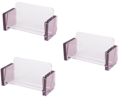 HOODANCOS 3 Pcs Stilvolle Visitenkarte Display-ständer Kunststoff Offene-ended Design Für Büro Schreibtisch