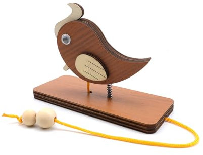 ZIJANG Sonnette Entrée Magasin, Woodpeckers Cloche Porte D'entrée, Cloche en Bois Créative, pour Portes de Chambres D'enfants Afin de Protéger la vie Privée des Enfants