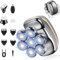 Glatzen Rasierer Herren elektrisch, 5 in 1 Elektrischer rasierer herren, IPX7 Wasserdichter, mit 7 rotierende Scherköpfe, LED Anzeige elektrischer rasierer Bart Nasenhaar Trimmer Pflege Kit