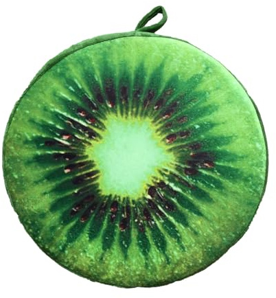 Simulation Log Cushion Round Tree Trunk Pillow 33X33cm Cylindrical Wood Grain Tree Stump 3D Decorative (Green, 33X33X5cm)