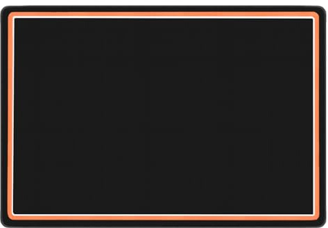 OUUTMEE Alfombra de batería negra y borde naranja, 182 x 122 cm, alfombrilla antideslizante para batería, base insonorizante, almohadilla electrónica de práctica para batería