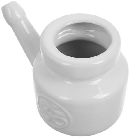 Dearmamy Lota Lavaggio Nasale Ceramica 350Ml Per Pulitore Naso Riutilizzabile Sicuro Per Uso Domestico E Yoga