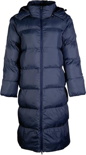 HKM Damen Mantel extra lang Preston dunkelblau M