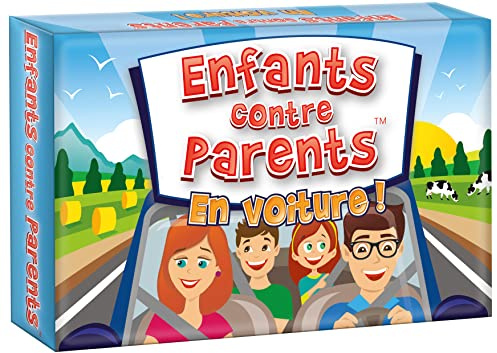 KANGUR Enfants Contre Parents. en Voiture! Jeu de Voyage Jeux de Société pour Enfants et Adultes Quiz Jeu de Cartes 6 Ans