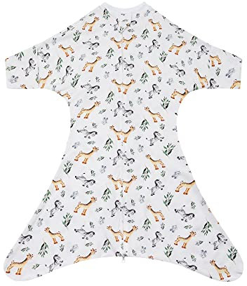 Wombambino 2in1 Baby Babyschlafsack mit verschließbaren Ärmeln und Füßen für Frühjahr und Sommer (18-24 Grad/TOG 0,5-1,0) Baby Pucksack für unruhigen Schlaf