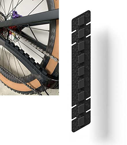 ENLEE Mountainbike Kettenstrebenschutz, MTB Silikon Kettenstrebe Rahmenschutz, Rennrad Kettenpolster - Schützen Sie Ihren Fahrradrahmen vor Kratzern durch Kette (Schwarz 4)