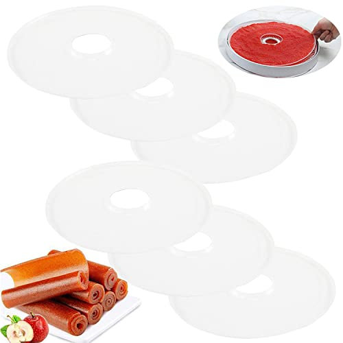 Kosmosta 6Pcs 12.2inch Dehydrator Trays, Food Grade Plastic, Reusable, Round, for Home Party Kitchens