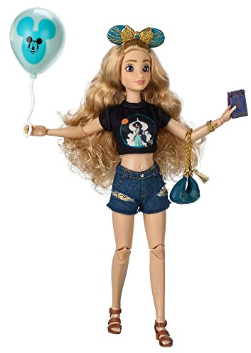 Disney Store Offizielle Puppe ILY 4EVER inspiriert von Prinzessin Jasmin aus Aladdin, 28 cm, vollbewegliche Puppe mit Haarreif mit Minnie-Ohren, Tasche und Buch, ab 3 Jahren