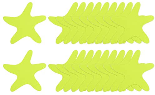 sourcing map 20uds Antideslizante Bañera Pegatinas Baño Ducha Piso 3.86 Antideslizante Pegatina Cinta Mar Estrella Estilo Calcomanías para Baño Cocina Bañera Escalones Escaleras, Césped Verde