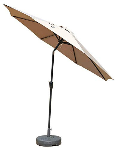 KOHARA Sonnenschirme 9' Außenterrassen-Gartentischschirm mit Neigungsverstellung, perfekt für den Außenbereich, Strand, kommerzielle Veranstaltungsmärkte, Camping, Poolseite, Khaki (Far