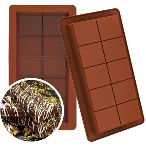 Silikon-Schokoladenform für tiefes Schokoladentafeln – 2 Stück! Diese extra tiefe Silikonform ist perfekt für die Herstellung von köstlichen Schokoladen, Pralinen und Süßigkeiten