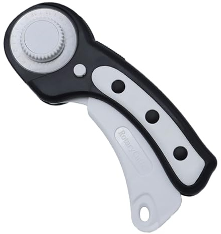 Yulokdwi Cutter Rotatif Pour Tissu,Coupeur Roulant 45 mm à Manche Ergonomique | Accessoire Loisirs Créatifs avec Verrou Sécurité pour Couper Tissu Papier Pull