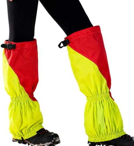 Fundas impermeables para polainas – Protector de piernas de senderismo ajustable con cremallera interior y correa elástica, equipo de protección exterior resistente a desgarros | Adultos