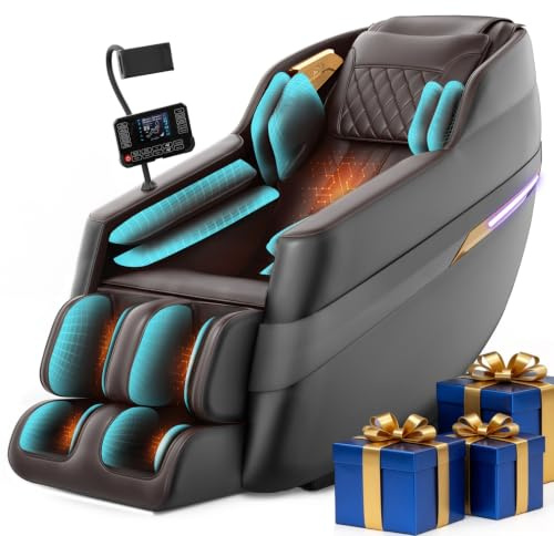 FURNIMAT 4D SL-Track Massage Chair Full Body, Zero Gravity for Home Office | 22 Programmes, 16 Airbags, Foot Massage, Heated, Body Scan, Voice control, No assembly for Back & Neck Pain Home
