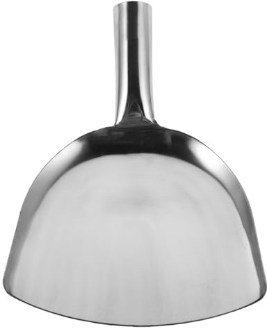 VICASKY Pelle à Foyer en Acier Inoxydable 17 MM Épaisseur 19 CM Outil de Nettoyage de Cheminée et Barbecue Pelle à Cendres Résistante Haute Température Accessoire Camping et Feu de