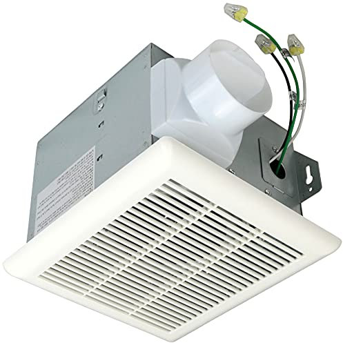 Harrier Hardware Bathroom Exhaust Fan 70 CFM Super Quiet 40dB 2 Sone, Corrosion Resistant Bathroom Fan, Shower Tub, Easy Install Bathroom Attic Vent Fan with 3-Inch Duct Outlet