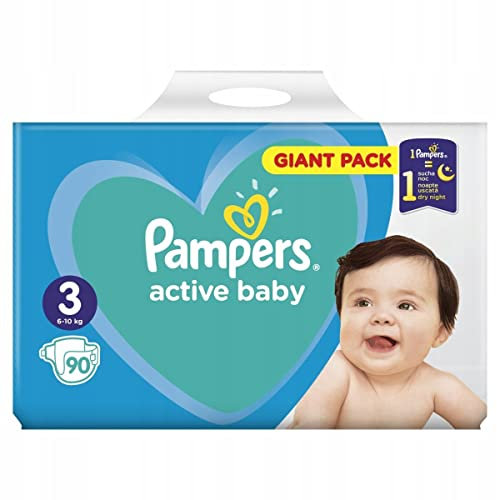 Pampers (Alte Version), Windeln Größe 3 (6-10 kg), Active Baby Windeln, 90 Stück