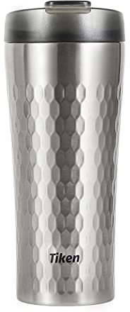 Tiken 470ml Thermobecher Kaffeebecher to go Edelstahl Vakuum Isolierbecher mit Auslaufsicher Deckel