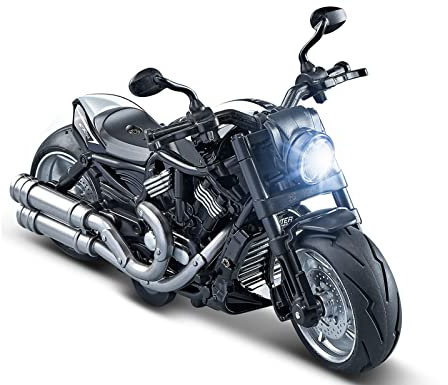 Gilumza Pull Back Motorcycles Toy, Moto Gift with Music Lighting, Wolverine Motorcycle Toys for Boys Kids Age 3-12 Year Old (Black)